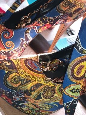 Scene Weaver Multicolor Paisley Platform Heels